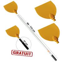 4 Spatules + manche ext. + mini manche